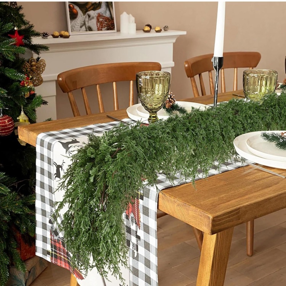 9 foot dragon cypress Christmas garland